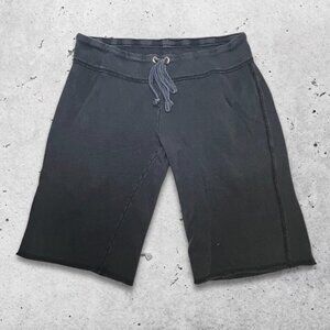 J.Crew Shorts Cut-Off Hem Relaxed Fit Drawstring Waist Stretchable Black W Small